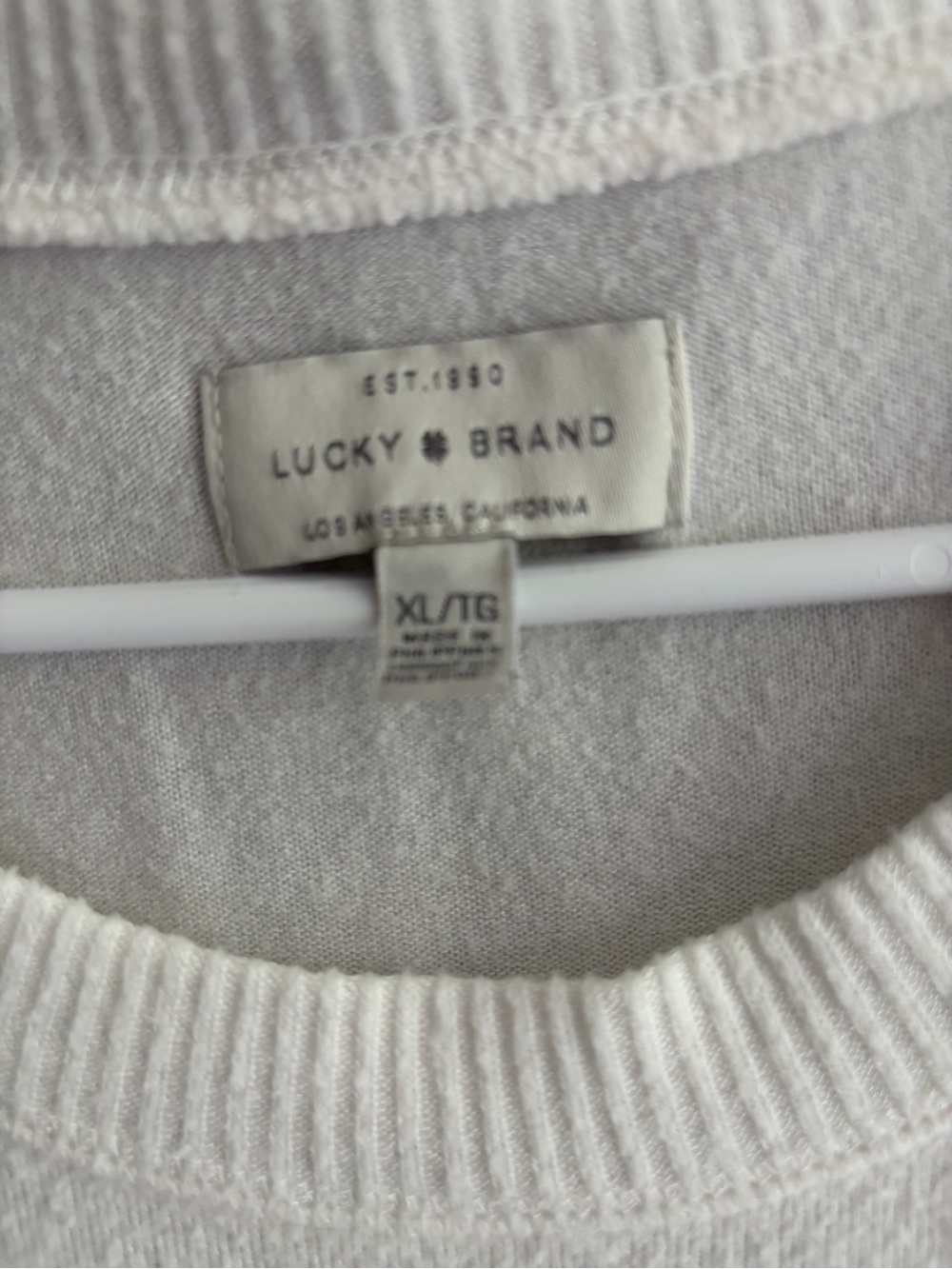 Lucky Brand Women's Cream Crewneck Sweater - Picture 4 of 4